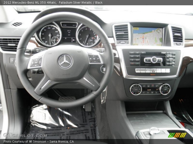 Palladium Silver Metallic / Black 2012 Mercedes-Benz ML 350 4Matic