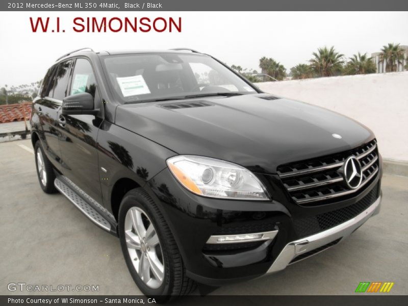 Black / Black 2012 Mercedes-Benz ML 350 4Matic