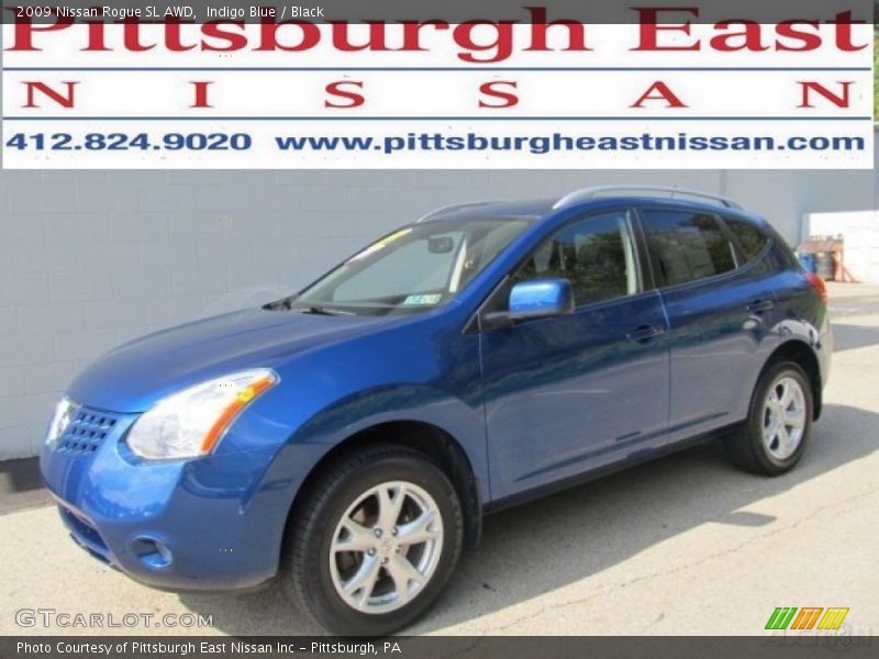Indigo Blue / Black 2009 Nissan Rogue SL AWD