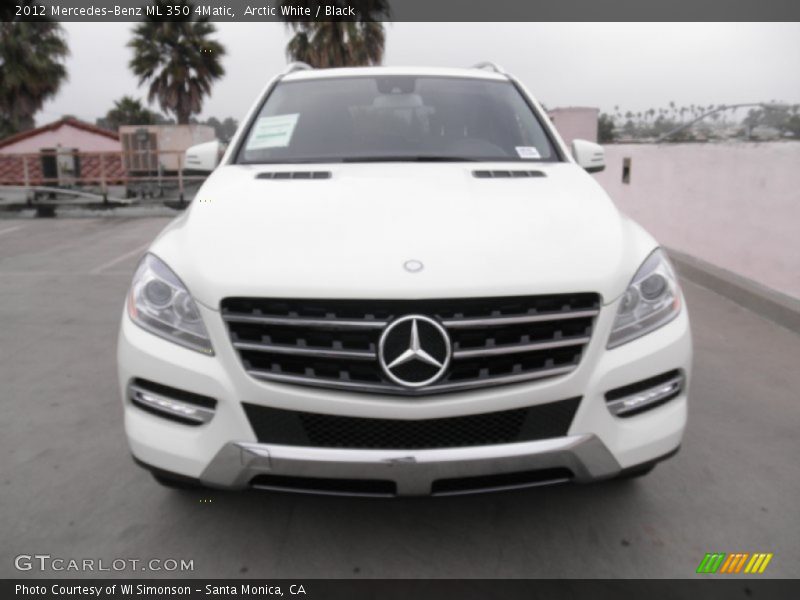 Arctic White / Black 2012 Mercedes-Benz ML 350 4Matic