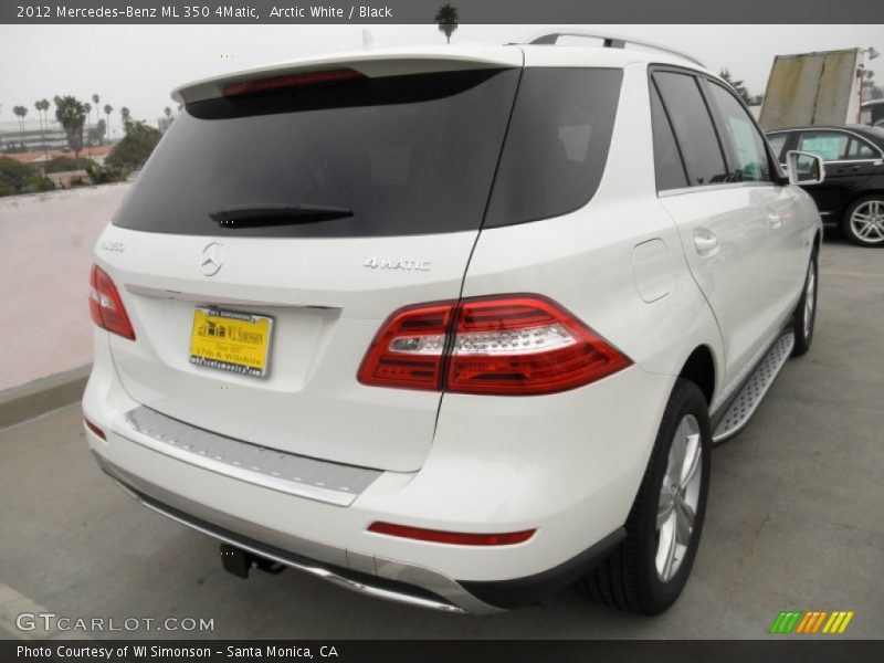 Arctic White / Black 2012 Mercedes-Benz ML 350 4Matic