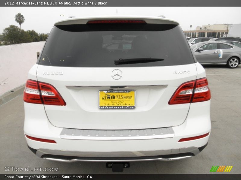 Arctic White / Black 2012 Mercedes-Benz ML 350 4Matic