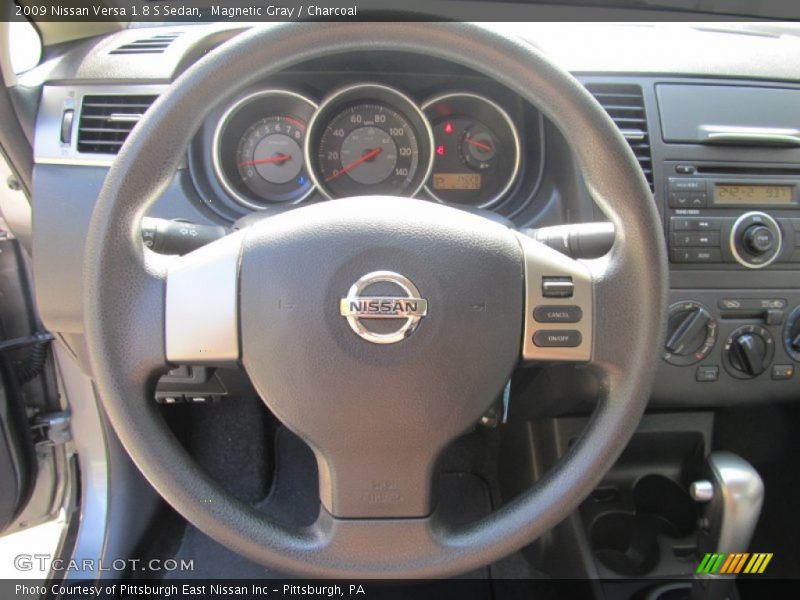 Magnetic Gray / Charcoal 2009 Nissan Versa 1.8 S Sedan