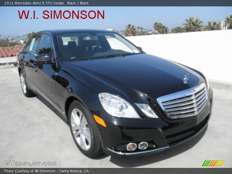 Black / Black 2011 Mercedes-Benz E 350 Sedan