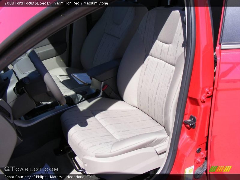 Vermillion Red / Medium Stone 2008 Ford Focus SE Sedan