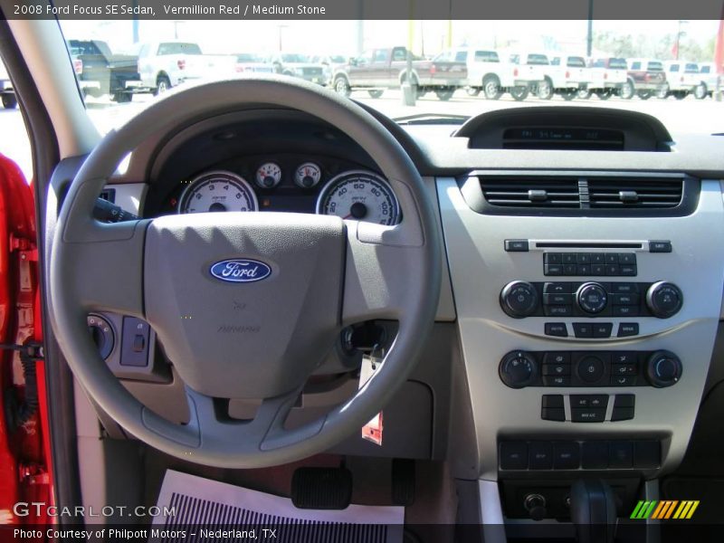 Vermillion Red / Medium Stone 2008 Ford Focus SE Sedan