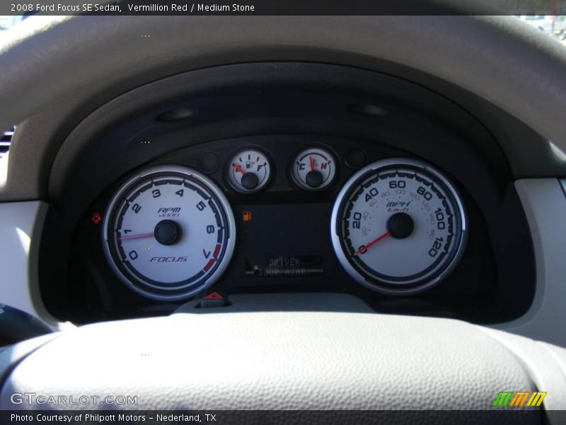 Vermillion Red / Medium Stone 2008 Ford Focus SE Sedan