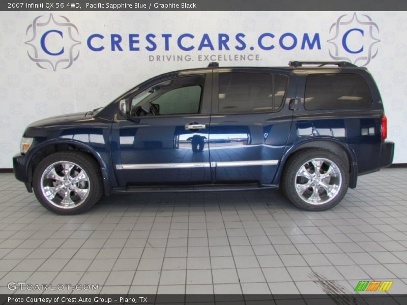 Pacific Sapphire Blue / Graphite Black 2007 Infiniti QX 56 4WD