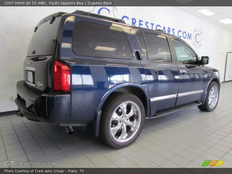 Pacific Sapphire Blue / Graphite Black 2007 Infiniti QX 56 4WD
