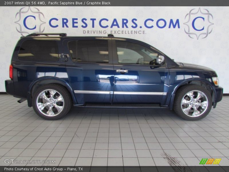 Pacific Sapphire Blue / Graphite Black 2007 Infiniti QX 56 4WD