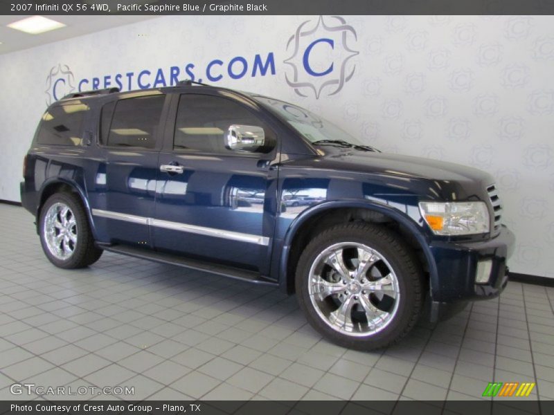 Pacific Sapphire Blue / Graphite Black 2007 Infiniti QX 56 4WD