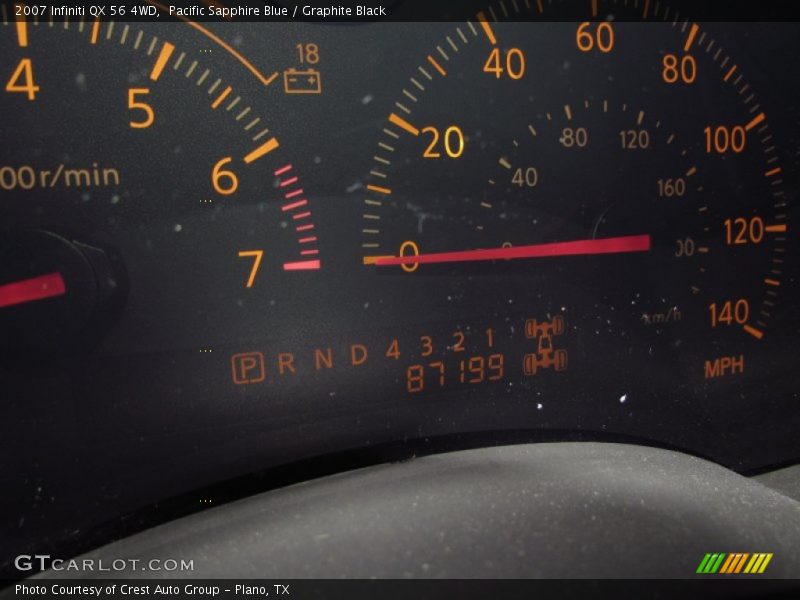 Pacific Sapphire Blue / Graphite Black 2007 Infiniti QX 56 4WD