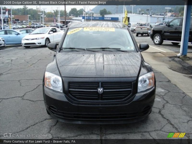 Brilliant Black Crystal Pearl / Pastel Pebble Beige 2008 Dodge Caliber SE