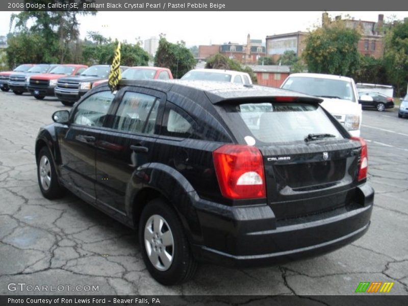 Brilliant Black Crystal Pearl / Pastel Pebble Beige 2008 Dodge Caliber SE