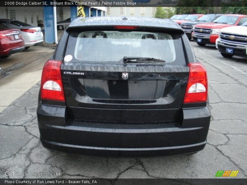 Brilliant Black Crystal Pearl / Pastel Pebble Beige 2008 Dodge Caliber SE