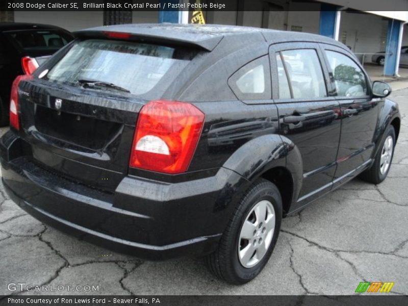 Brilliant Black Crystal Pearl / Pastel Pebble Beige 2008 Dodge Caliber SE