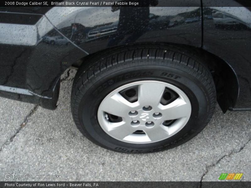 Brilliant Black Crystal Pearl / Pastel Pebble Beige 2008 Dodge Caliber SE