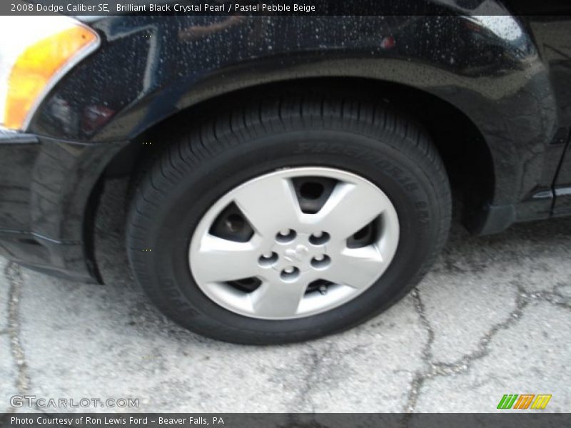 Brilliant Black Crystal Pearl / Pastel Pebble Beige 2008 Dodge Caliber SE