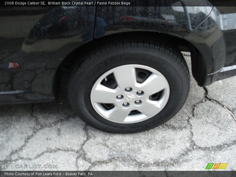 Brilliant Black Crystal Pearl / Pastel Pebble Beige 2008 Dodge Caliber SE