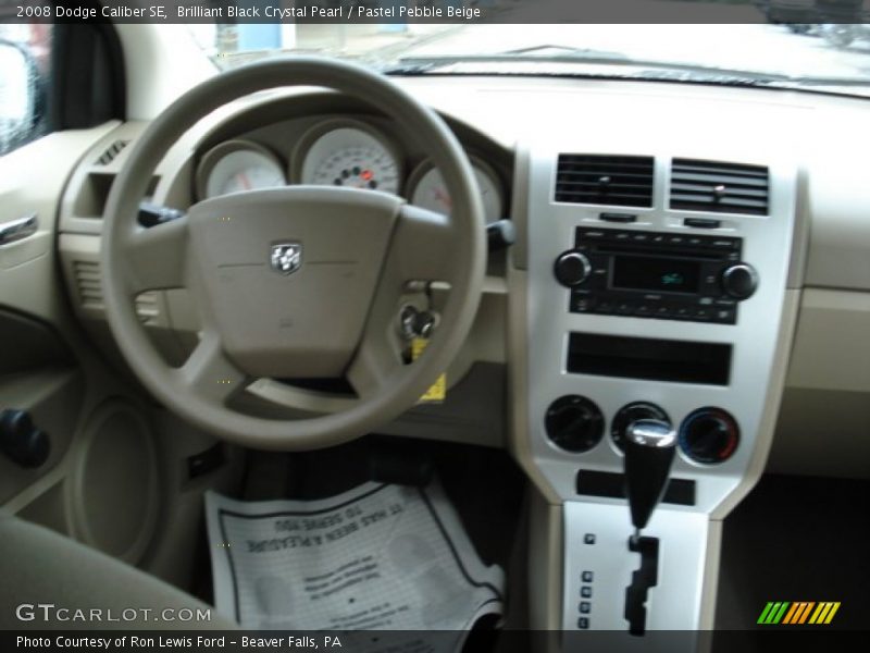 Brilliant Black Crystal Pearl / Pastel Pebble Beige 2008 Dodge Caliber SE