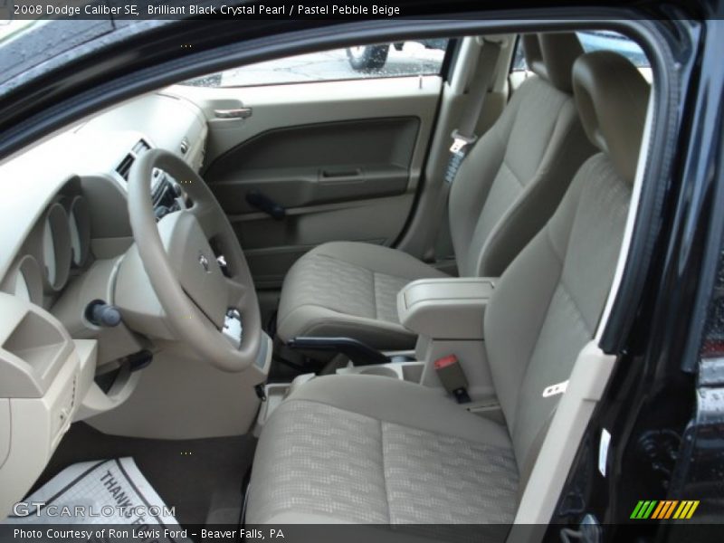 Brilliant Black Crystal Pearl / Pastel Pebble Beige 2008 Dodge Caliber SE