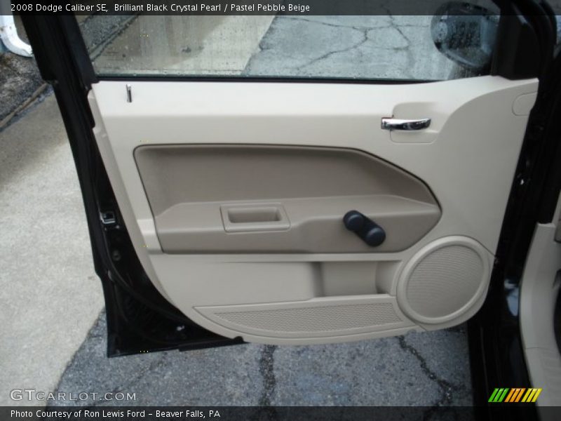 Brilliant Black Crystal Pearl / Pastel Pebble Beige 2008 Dodge Caliber SE