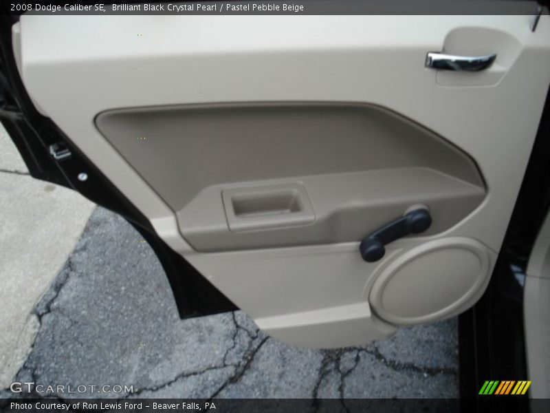 Brilliant Black Crystal Pearl / Pastel Pebble Beige 2008 Dodge Caliber SE