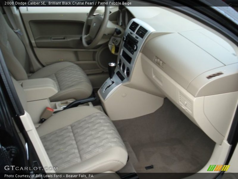 Brilliant Black Crystal Pearl / Pastel Pebble Beige 2008 Dodge Caliber SE