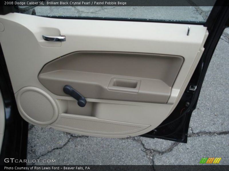 Brilliant Black Crystal Pearl / Pastel Pebble Beige 2008 Dodge Caliber SE