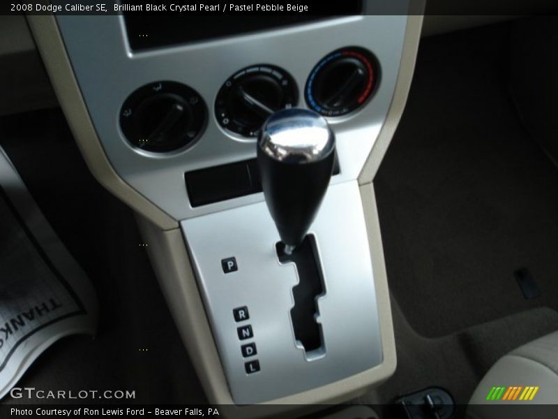 Brilliant Black Crystal Pearl / Pastel Pebble Beige 2008 Dodge Caliber SE