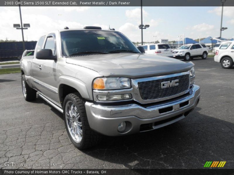 Pewter Metallic / Dark Pewter 2003 GMC Sierra 1500 SLT Extended Cab