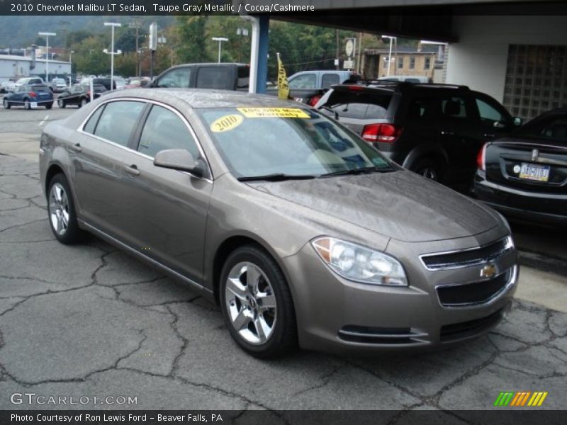Taupe Gray Metallic / Cocoa/Cashmere 2010 Chevrolet Malibu LT Sedan