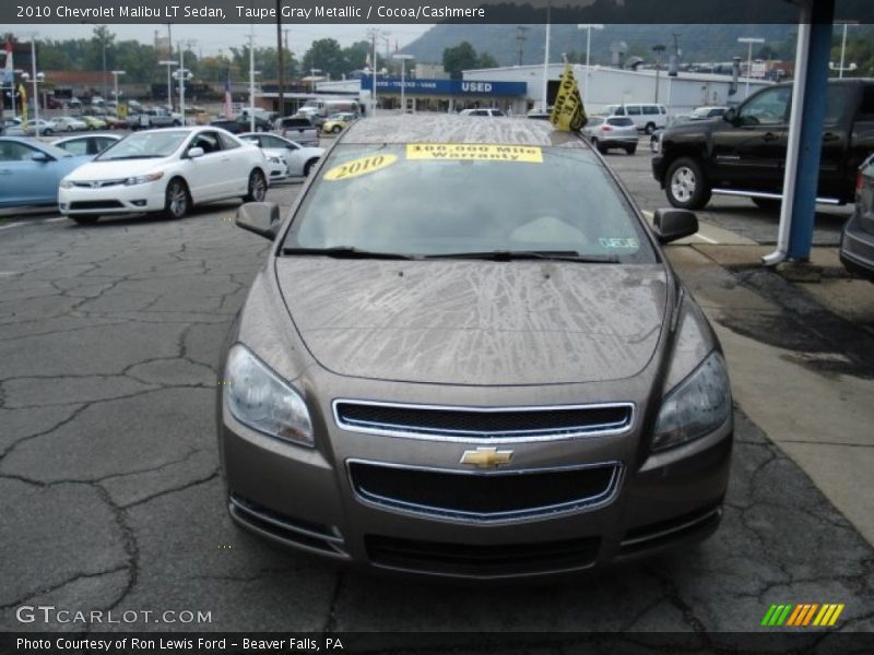 Taupe Gray Metallic / Cocoa/Cashmere 2010 Chevrolet Malibu LT Sedan