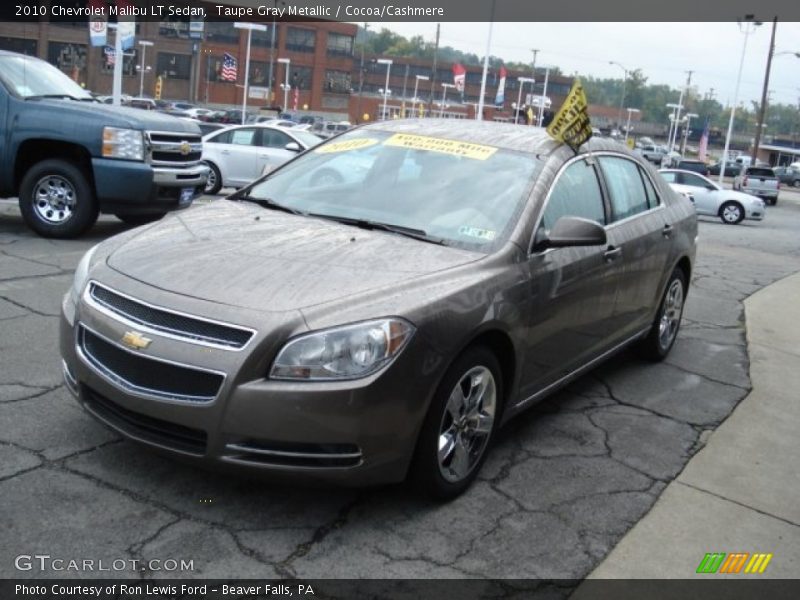 Taupe Gray Metallic / Cocoa/Cashmere 2010 Chevrolet Malibu LT Sedan