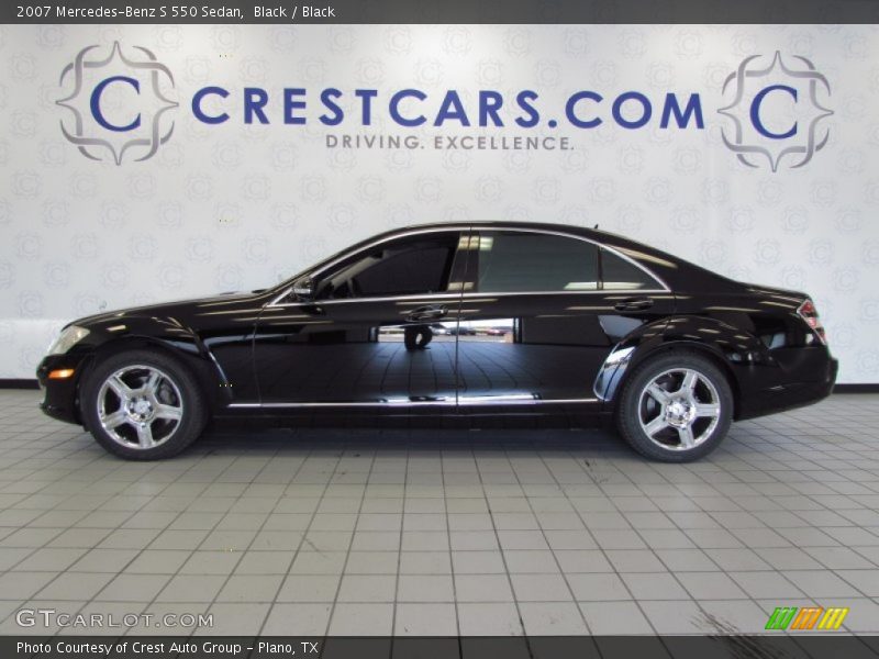Black / Black 2007 Mercedes-Benz S 550 Sedan