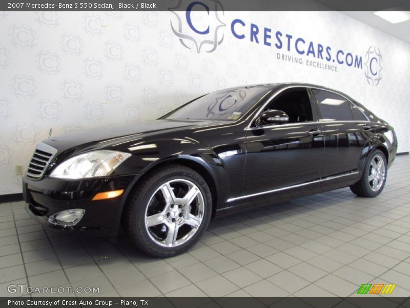 Black / Black 2007 Mercedes-Benz S 550 Sedan