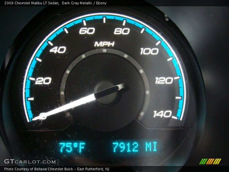 Dark Gray Metallic / Ebony 2009 Chevrolet Malibu LT Sedan