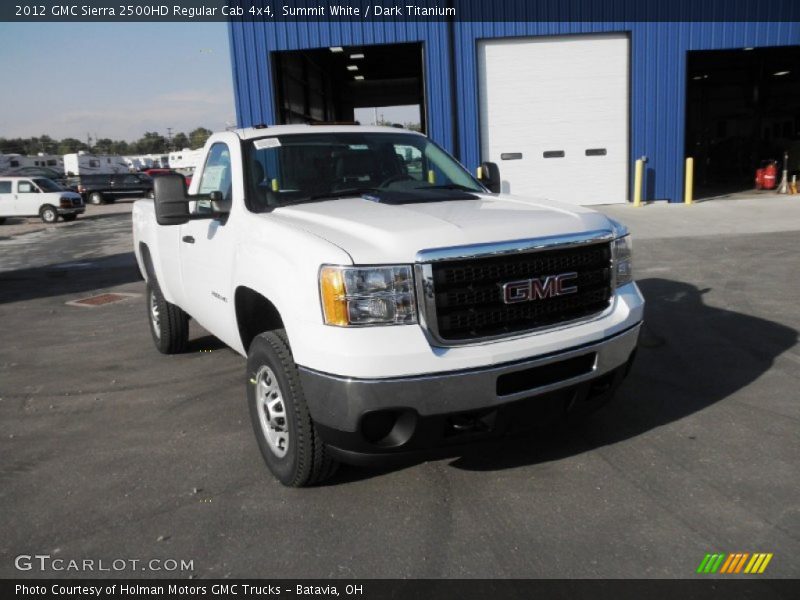 Summit White / Dark Titanium 2012 GMC Sierra 2500HD Regular Cab 4x4