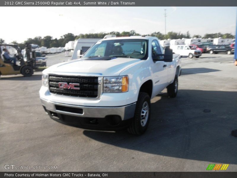Summit White / Dark Titanium 2012 GMC Sierra 2500HD Regular Cab 4x4