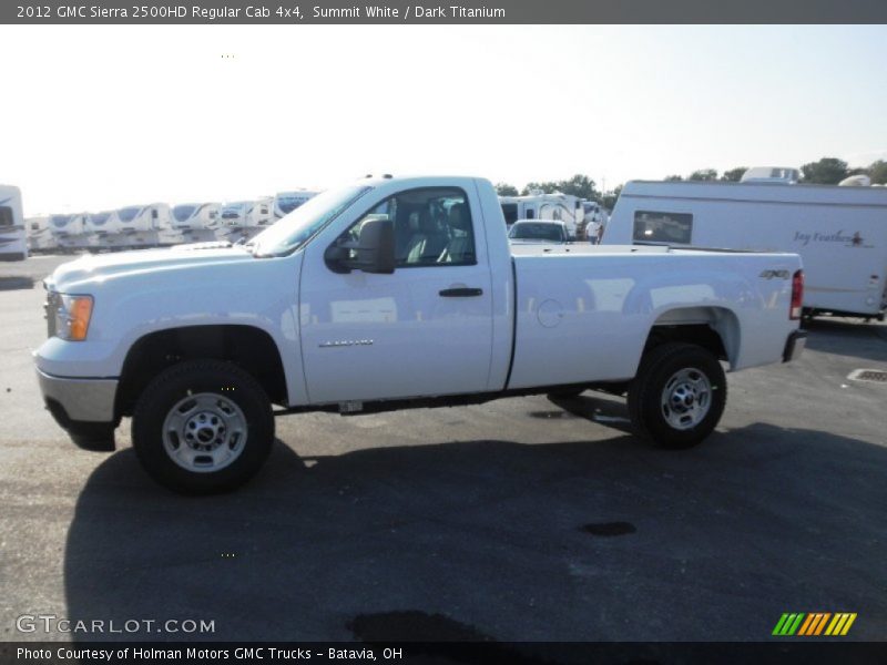 Summit White / Dark Titanium 2012 GMC Sierra 2500HD Regular Cab 4x4