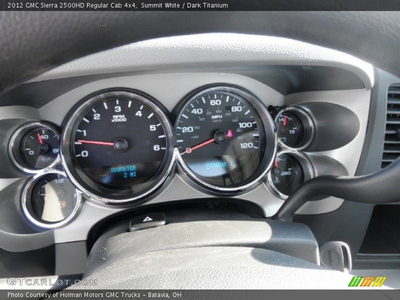 Summit White / Dark Titanium 2012 GMC Sierra 2500HD Regular Cab 4x4