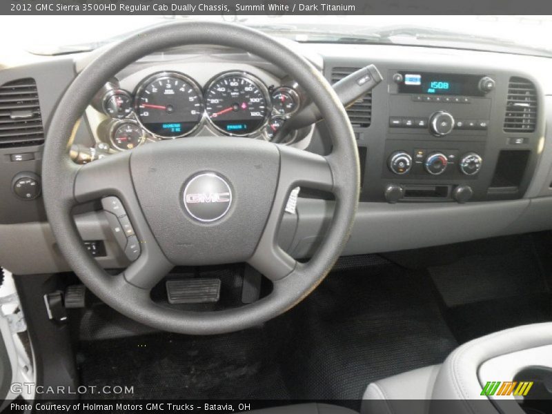 Summit White / Dark Titanium 2012 GMC Sierra 3500HD Regular Cab Dually Chassis