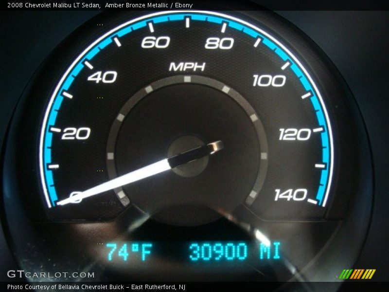 Amber Bronze Metallic / Ebony 2008 Chevrolet Malibu LT Sedan