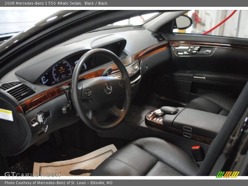 Black / Black 2008 Mercedes-Benz S 550 4Matic Sedan