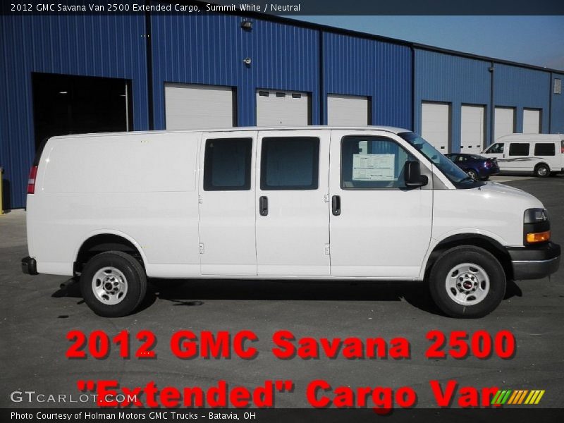 Summit White / Neutral 2012 GMC Savana Van 2500 Extended Cargo
