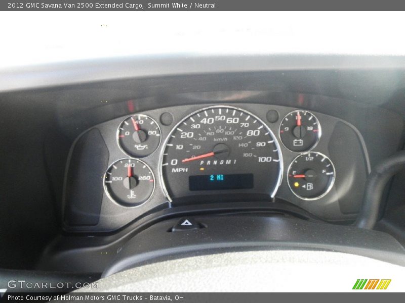 Summit White / Neutral 2012 GMC Savana Van 2500 Extended Cargo