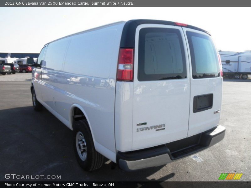 Summit White / Neutral 2012 GMC Savana Van 2500 Extended Cargo