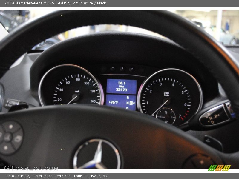 Arctic White / Black 2009 Mercedes-Benz ML 350 4Matic