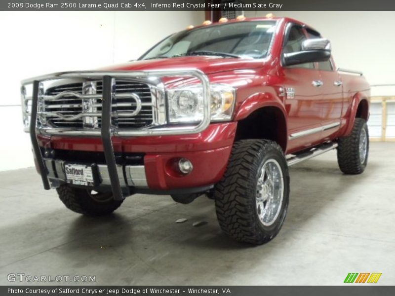 Inferno Red Crystal Pearl / Medium Slate Gray 2008 Dodge Ram 2500 Laramie Quad Cab 4x4