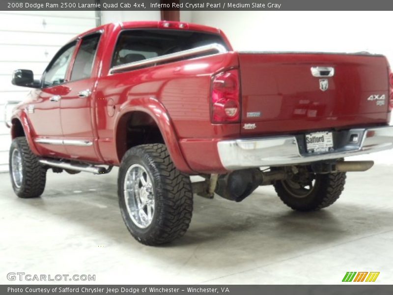 Inferno Red Crystal Pearl / Medium Slate Gray 2008 Dodge Ram 2500 Laramie Quad Cab 4x4